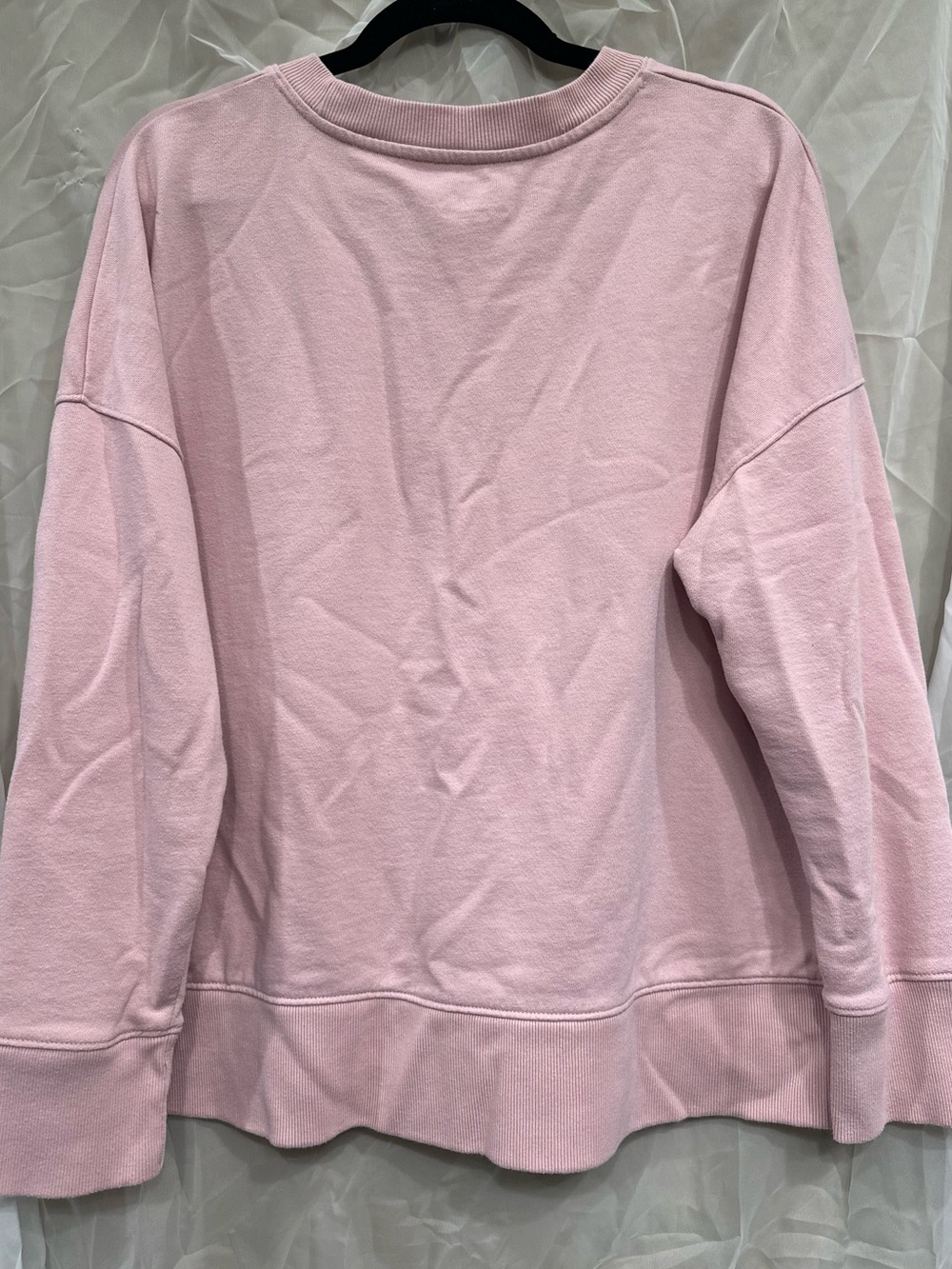 Women's Lightweight Crewneck Sweatshirt - Dusty Pink - Picture 2 of 3